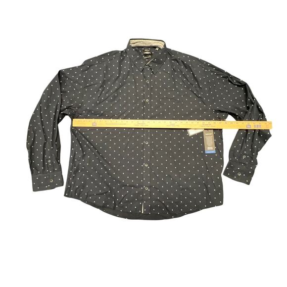 Kenneth Cole The Peached Poplin Navy Blue Button Down Shirt Size 4X New - Picture 5 of 8